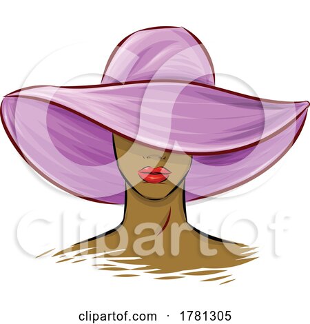 Beautiful Woman with Purple Hat by Domenico Condello