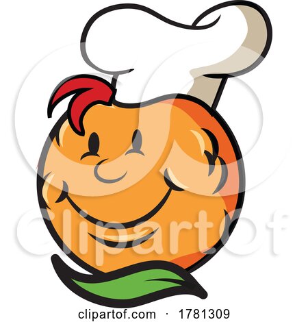 Meatball Cartoon with Chef Hat. Mascot Character Vector by Domenico Condello