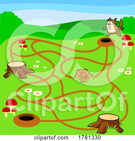 Maze of a Gopher to a Den by Hit Toon