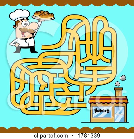 Maze of a Baker to a Bakery by Hit Toon