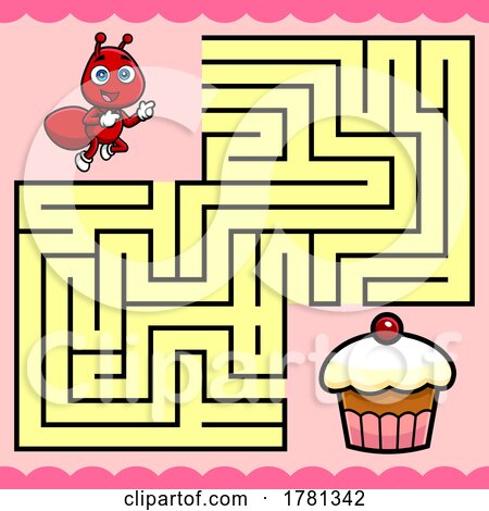 Maze of an Ant to a Cupcake by Hit Toon