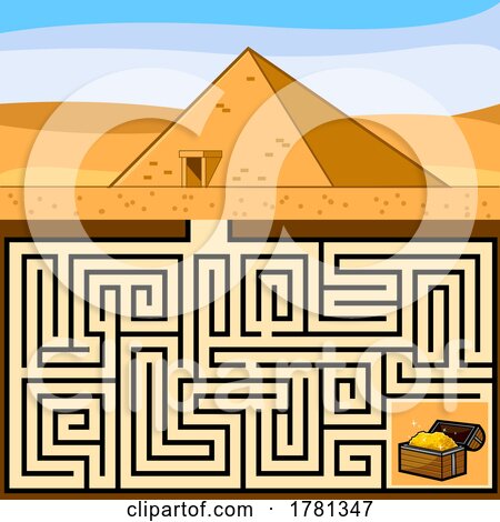 Maze of a Pyramid Entrance to Treasure by Hit Toon