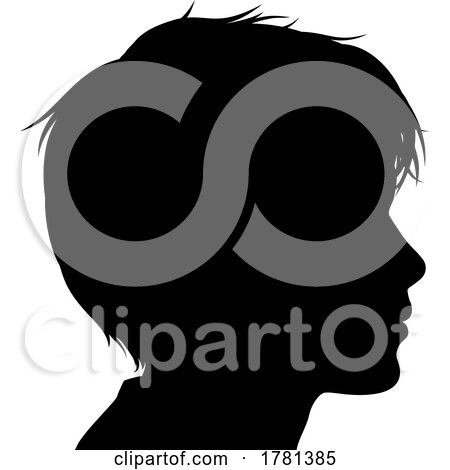 Child Kid Head Face Silhouette Profile by AtStockIllustration