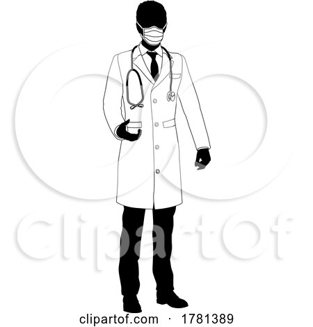 Doctor Man Medical Silhouette Healthcare Person by AtStockIllustration