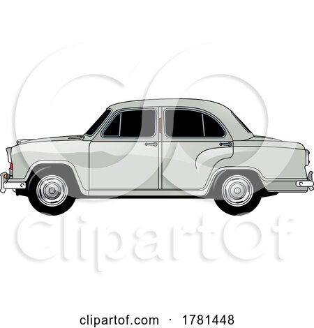 Grey Morris Oxford Car by Lal Perera