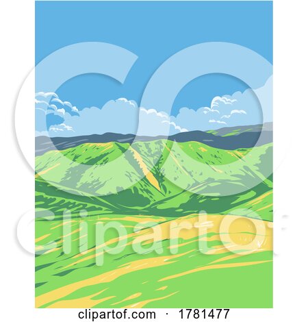 Kankoka Hills or Kangkoka Hills in Abihilan Candijay Bohol Philippines WPA Poster Art by patrimonio