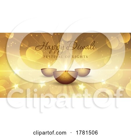Elegant Gold Diwali Banner Design by KJ Pargeter