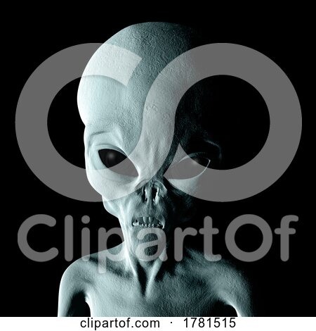 3D Alien Type Creature on a Black Background by KJ Pargeter