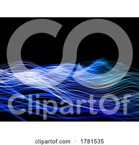 3D Abstract Background with Flowing Cyber Lines by KJ Pargeter