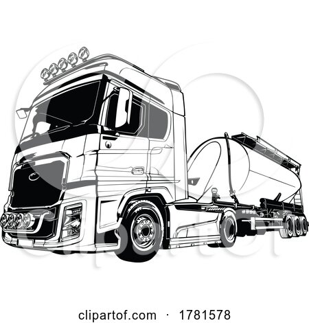 Truck with Tank Trailer by dero