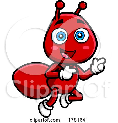 Cartoon Ant Pointing by Hit Toon