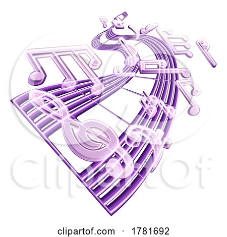 Music Notes Stream Musical Note Concept by AtStockIllustration