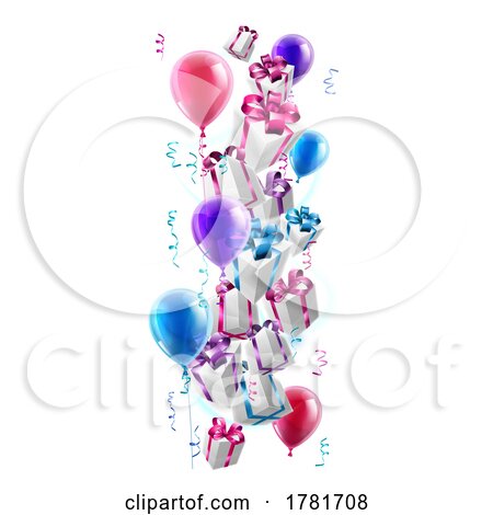 Balloons and Gifts 2022 A3 by AtStockIllustration
