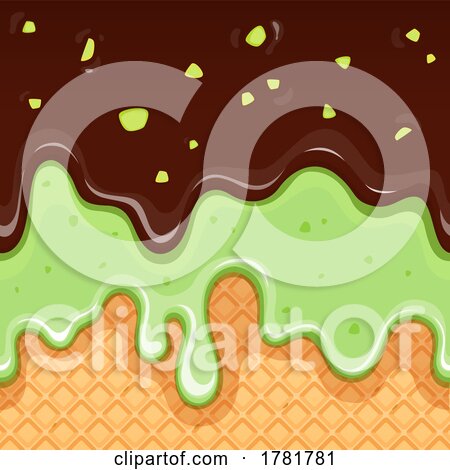 Closeup of Chocolate Dipped Ice Cream Cone by Vector Tradition SM