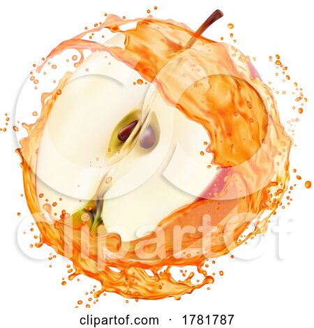 3d Apple and Juice Splash by Vector Tradition SM
