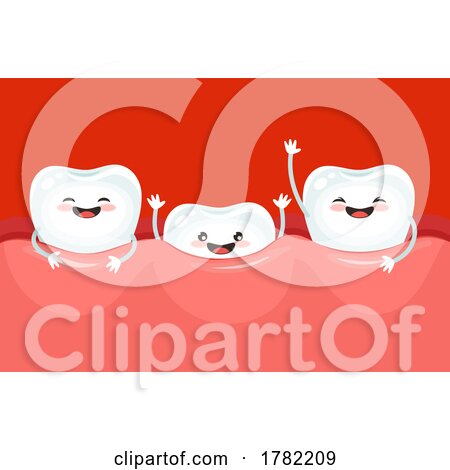 Happy Teeth in Gums by Vector Tradition SM