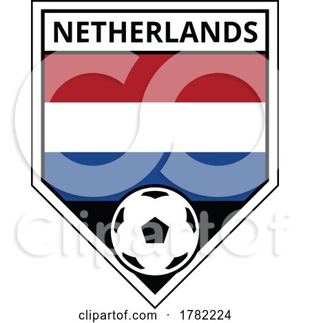 Netherlands Angled Team Badge for Football Tournament by cidepix