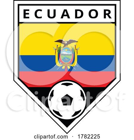 Ecuador Angled Team Badge for Football Tournament by cidepix