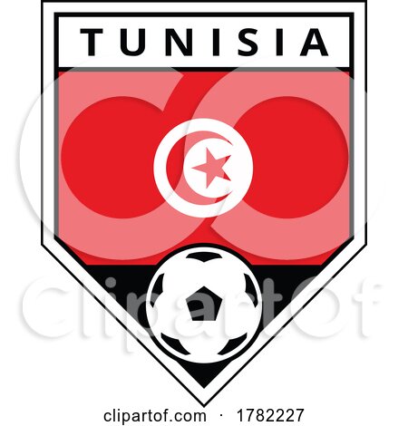 Tunisia Angled Team Badge for Football Tournament by cidepix