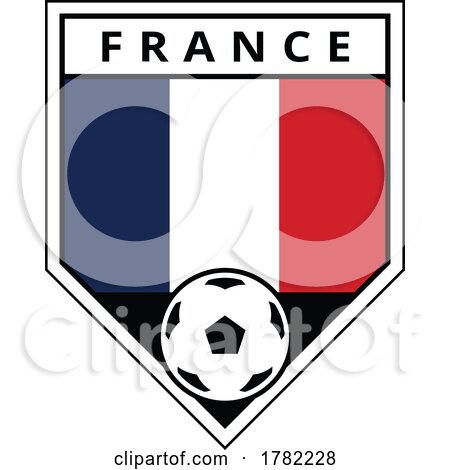 France Angled Team Badge for Football Tournament by cidepix