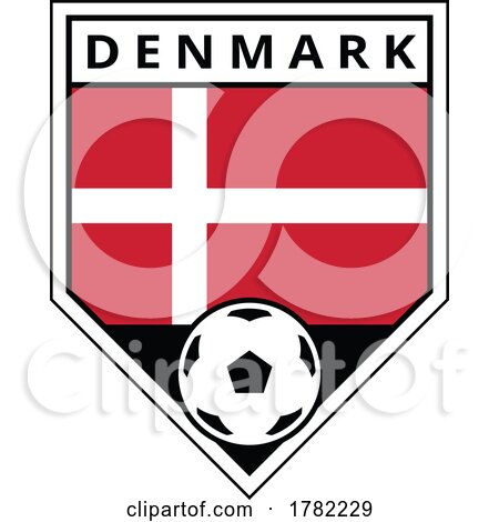 Denmark Angled Team Badge for Football Tournament by cidepix