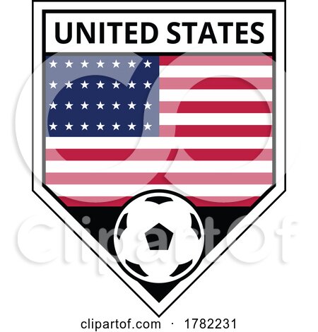 United States Angled Team Badge for Football Tournament by cidepix