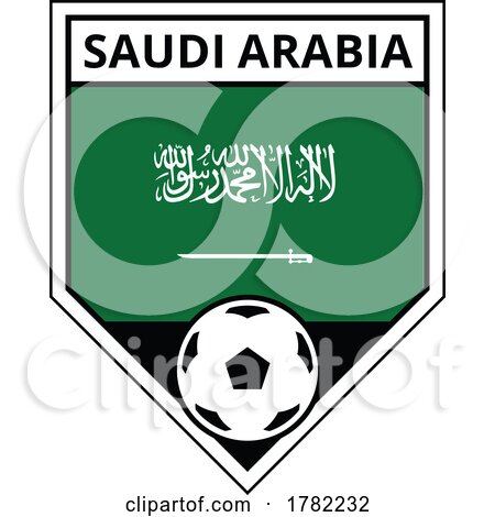 Saudi Arabia Angled Team Badge for Football Tournament by cidepix