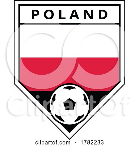 Poland Angled Team Badge for Football Tournament by cidepix