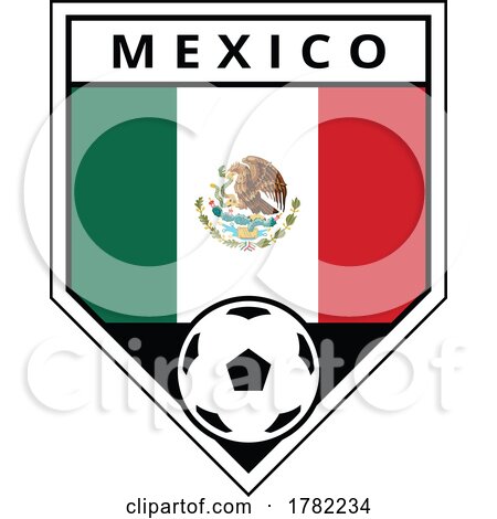 Mexico Angled Team Badge for Football Tournament by cidepix