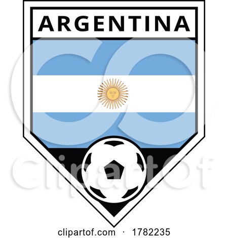 Argentina Angled Team Badge for Football Tournament by cidepix