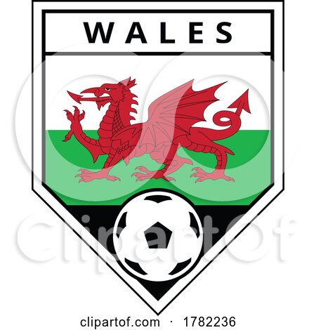 Wales Angled Team Badge for Football Tournament by cidepix