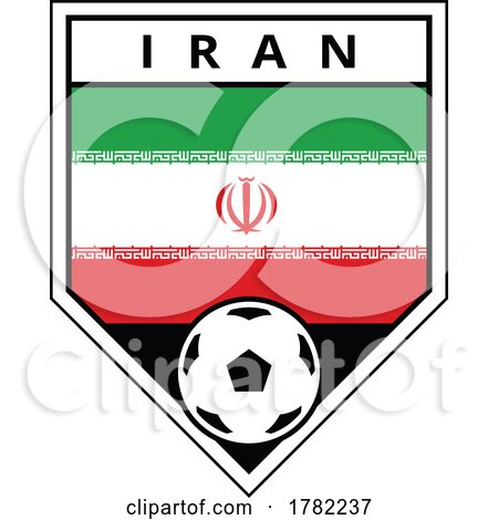 Iran Angled Team Badge for Football Tournament by cidepix
