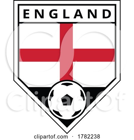 England Angled Team Badge for Football Tournament by cidepix