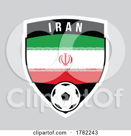 Iran Shield Team Badge for Football Tournament by cidepix