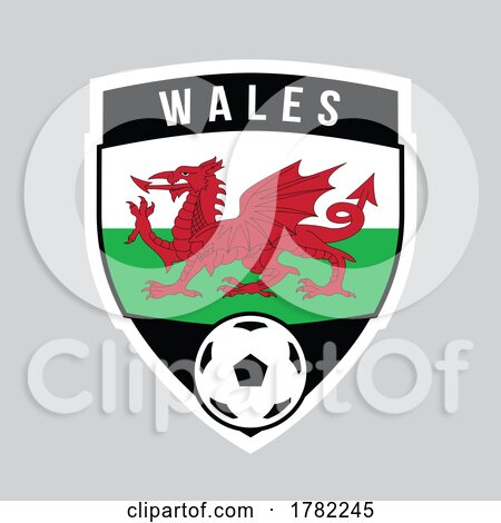 Wales Shield Team Badge for Football Tournament by cidepix