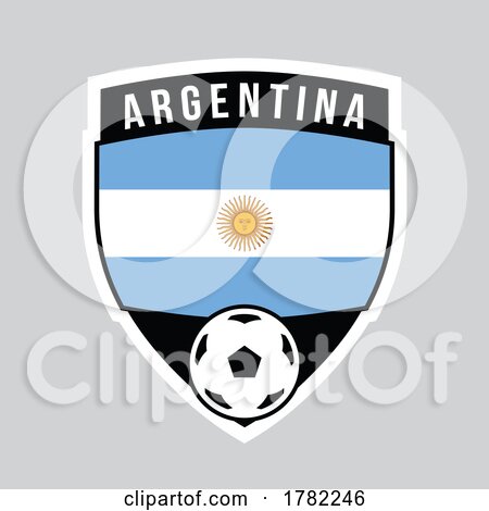 Argentina Shield Team Badge for Football Tournament by cidepix