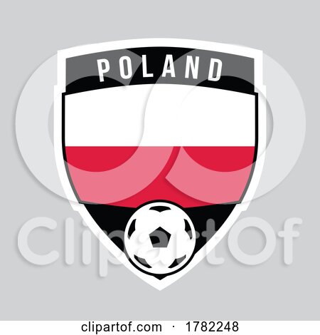 Poland Shield Team Badge for Football Tournament by cidepix