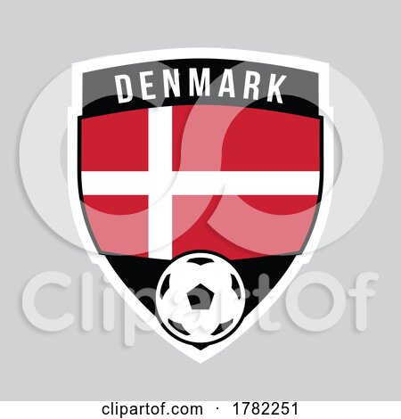 Denmark Shield Team Badge for Football Tournament by cidepix