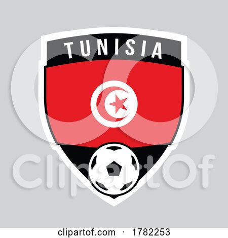Tunisia Shield Team Badge for Football Tournament by cidepix