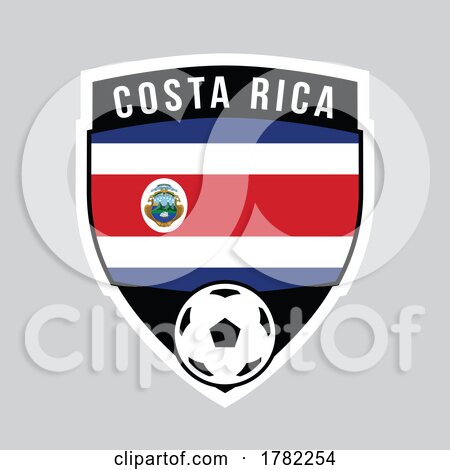 Costa Rica Shield Team Badge for Football Tournament by cidepix