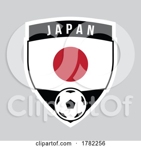 Japan Shield Team Badge for Football Tournament by cidepix