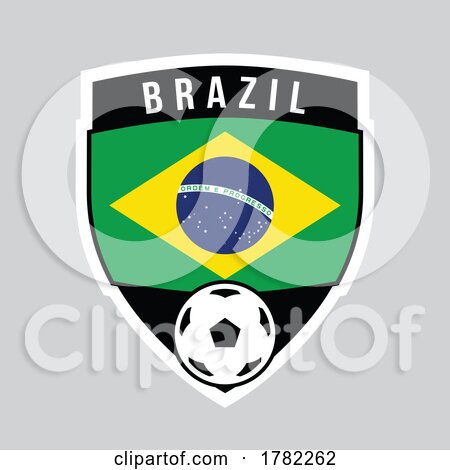 Brazil Shield Team Badge for Football Tournament by cidepix
