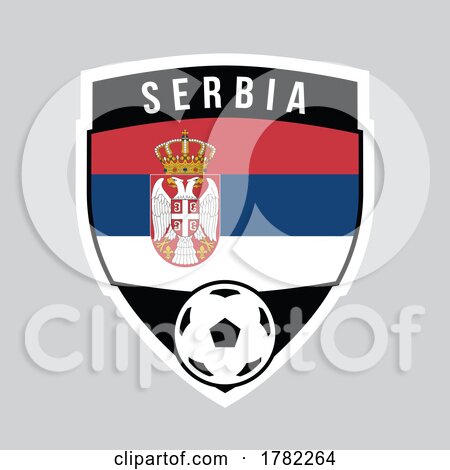 Serbia Shield Team Badge for Football Tournament by cidepix
