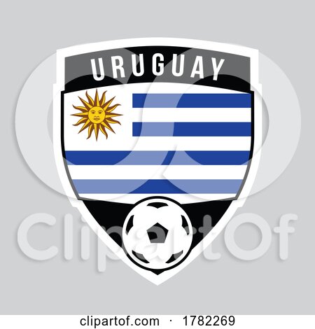 Uruguay Shield Team Badge for Football Tournament by cidepix