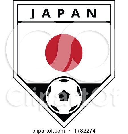 Japan Angled Team Badge for Football Tournament by cidepix