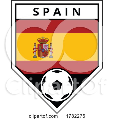 Spain Angled Team Badge for Football Tournament by cidepix