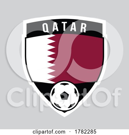 Qatar Shield Team Badge for Football Tournament by cidepix