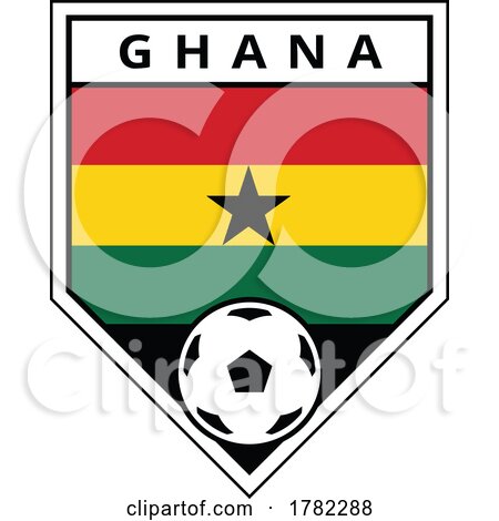 Ghana Angled Team Badge for Football Tournament by cidepix
