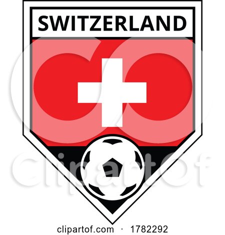 Switzerland Angled Team Badge for Football Tournament by cidepix