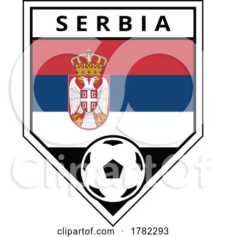 Serbia Angled Team Badge for Football Tournament by cidepix